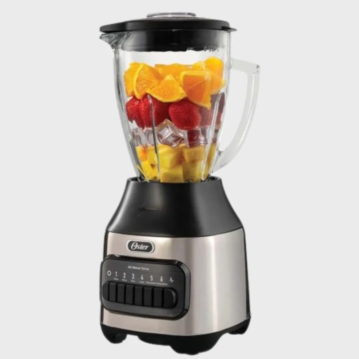 Licuadora Oster BLSTPEG-NPB-053 de 6 Velocidades y Vaso Vidrio