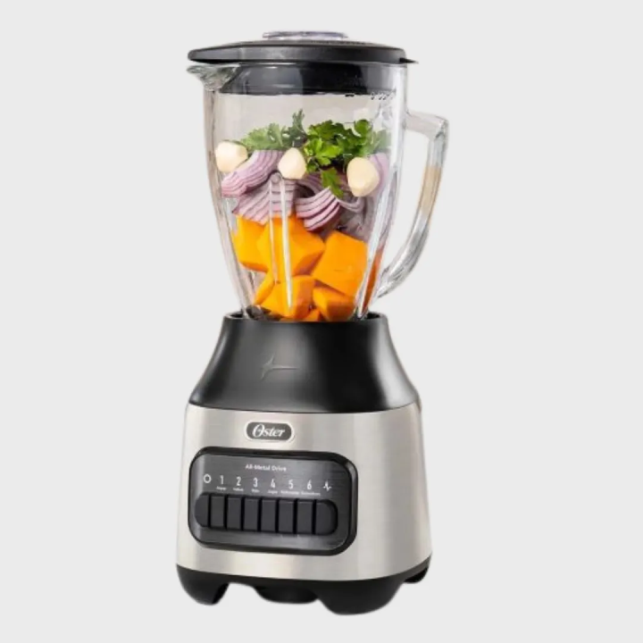 Licuadora Oster BLSTPEG-NPB-053 de 6 Velocidades y Vaso Vidrio