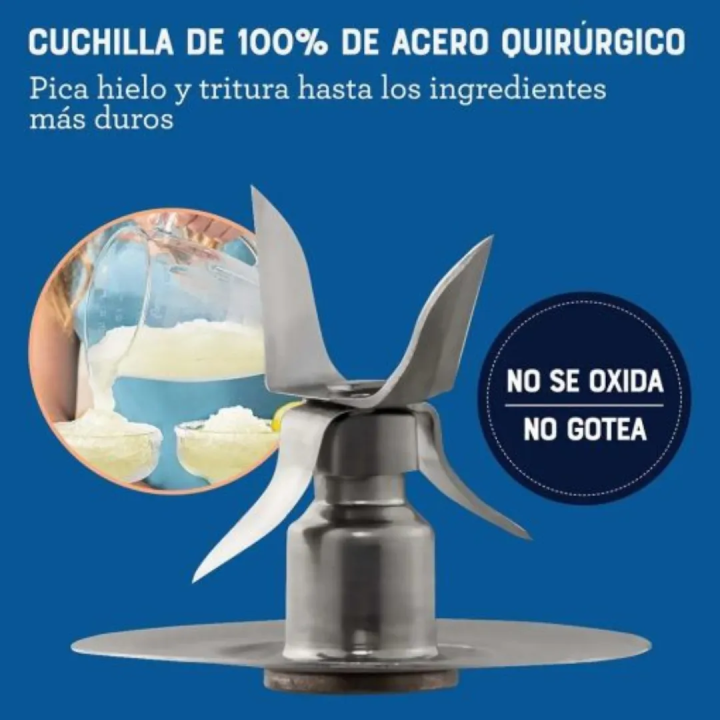 Licuadora Oster BLSTPEG-NPB-053 de 6 Velocidades y Vaso Vidrio