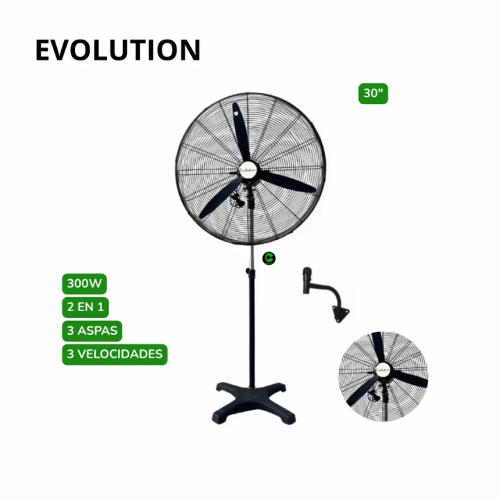 Ventilador Industrial Evolution Tornado 30 Pulgadas 2 en 1 300W