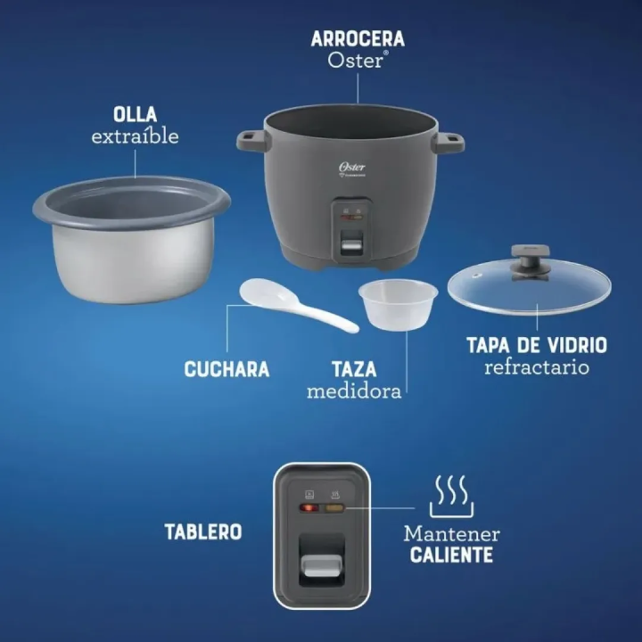 Olla Arrocera Oster DiamondForce 10 Tazas CKSTRCB10DFSKE
