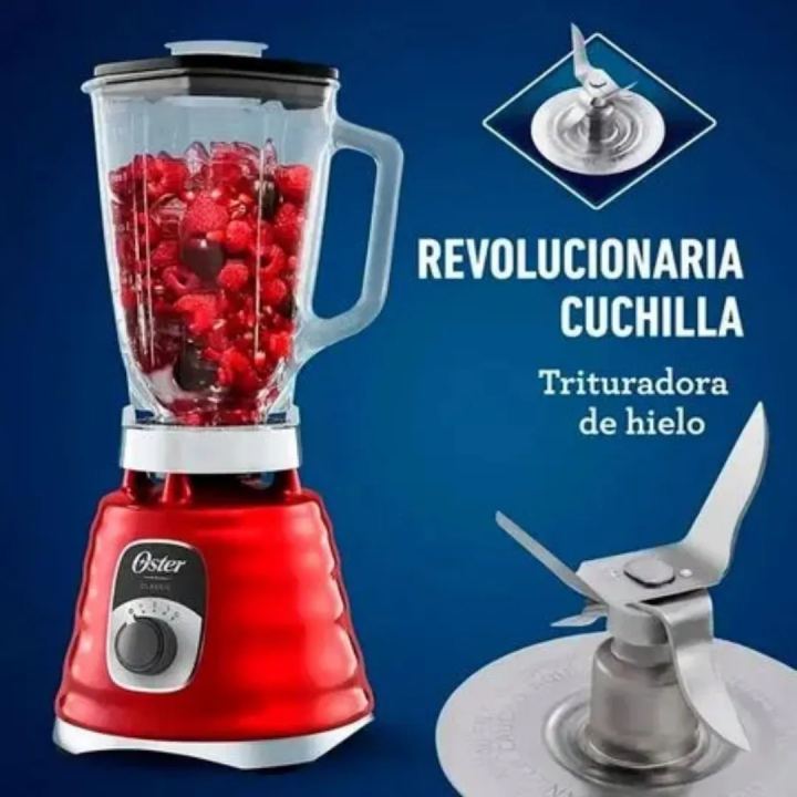 Licuadora Oster Clásica 3 Velocidades Roja BLST4126R-053 Jared