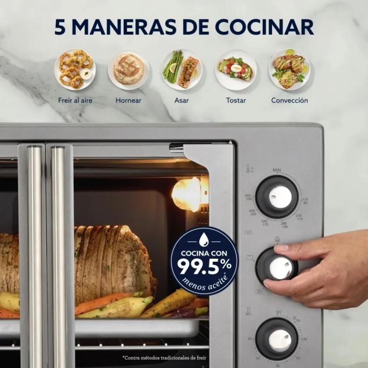 Horno Freidora de Aire Oster 35L Puertas Francesas