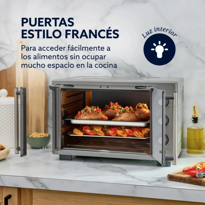 Horno Freidora de Aire Oster 35L Puertas Francesas