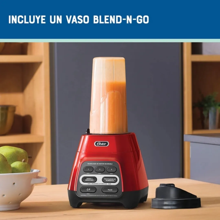 Licuadora Oster Reversible Blend-N-Go 1000W Roja | Jared