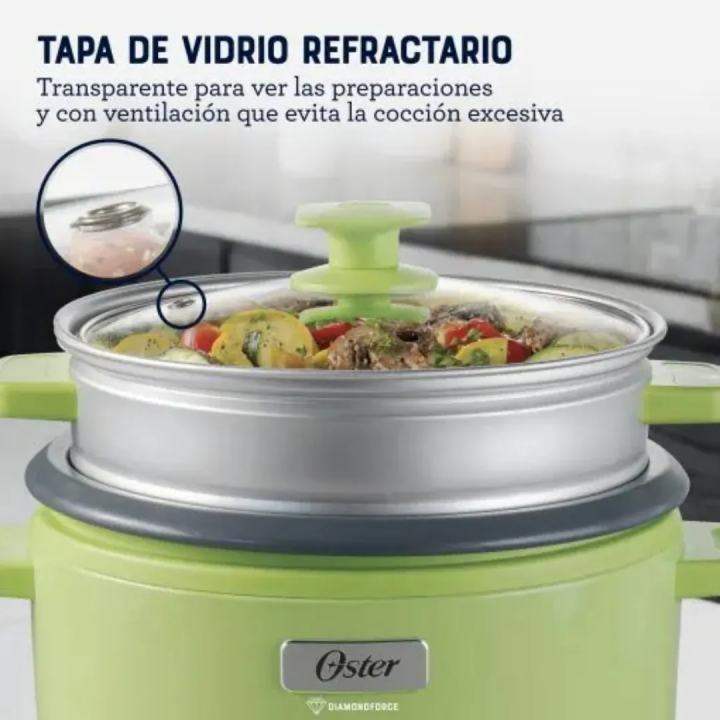 Olla Arrocera Oster 10 Tazas DiamondForce CKSTRC10DFGRN
