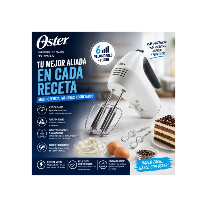 Tricombo Oster Cocina Práctica | Arrocera + Batidora + Sandwichera