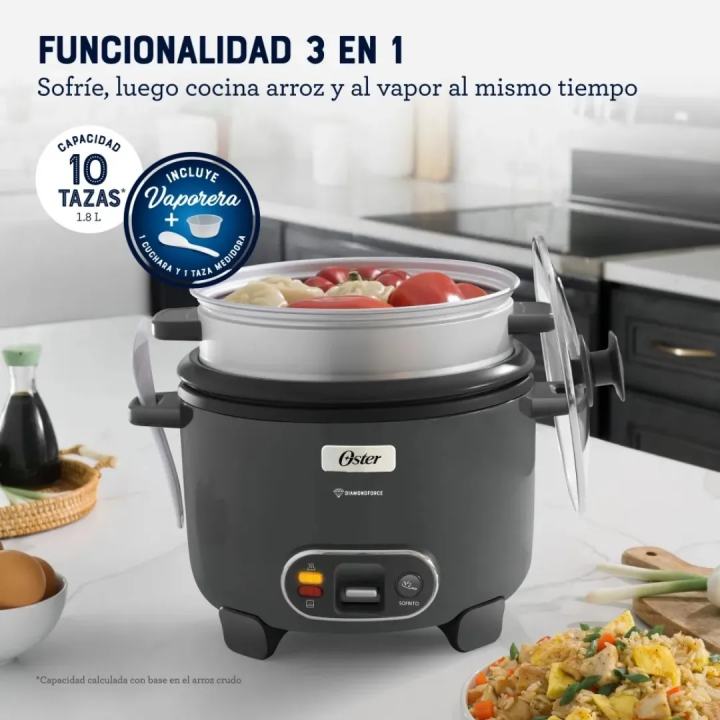 Olla Arrocera Oster DiamondForce 1.8L Multiusos Jared