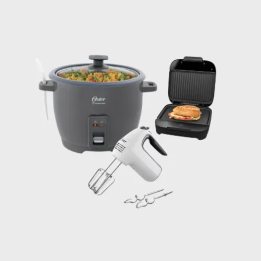 Tricombo Oster Cocina Práctica | Arrocera + Batidora + Sandwichera