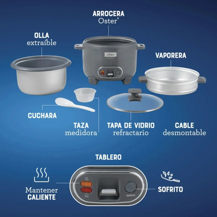 Olla Arrocera Oster DiamondForce 1.8L Multiusos Jared