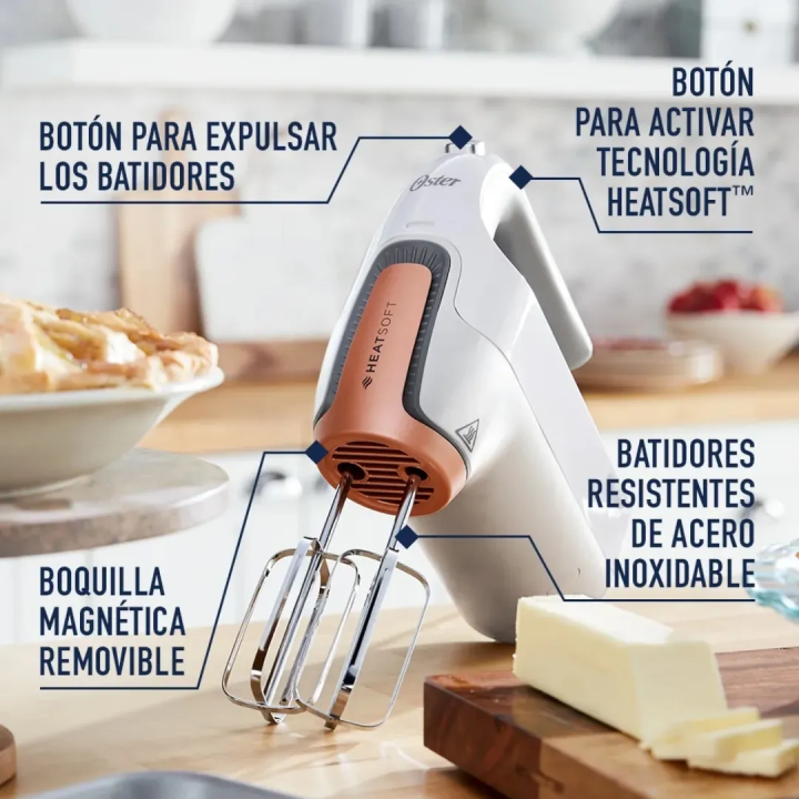 Batidora de Mano Oster HeatSoft FPSTHMAMR-053 440W | Jared
