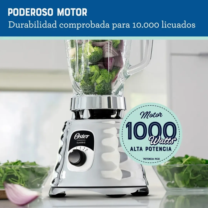 Licuadora Oster Clásica Cromada BLST4655-053 de 3 Velocidades