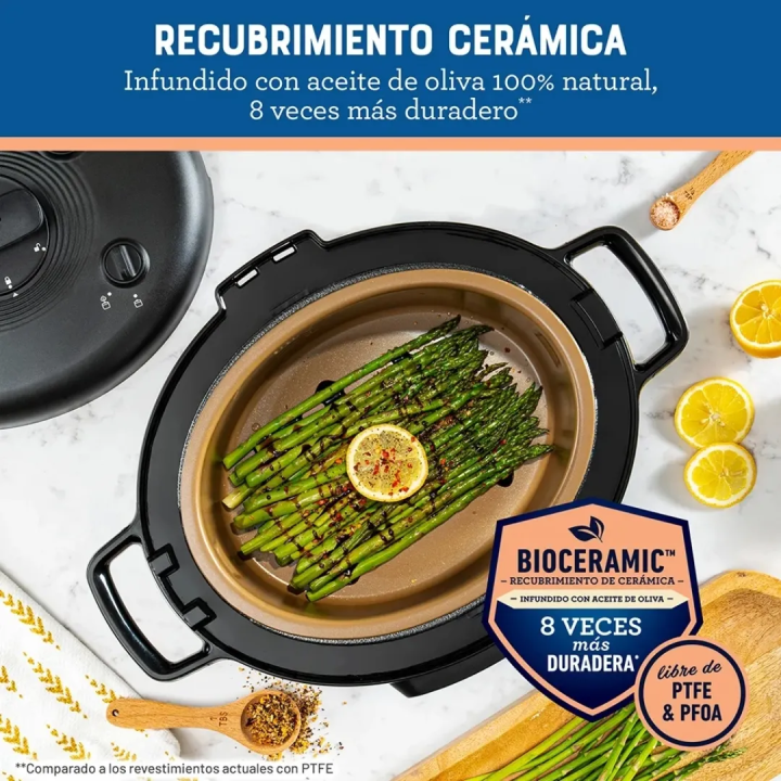 Multi-olla Rápida Ovalada Oster 5.7 Litros Bioceramic - Jared