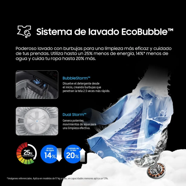 Lavadora Samsung Carga Superior 13kg WA40F13E4CPE