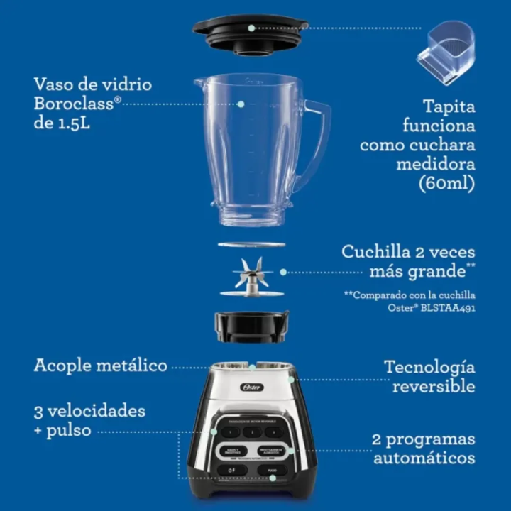 Licuadora Oster Reversible BLSTPYG1311-NBG-053 1.5L