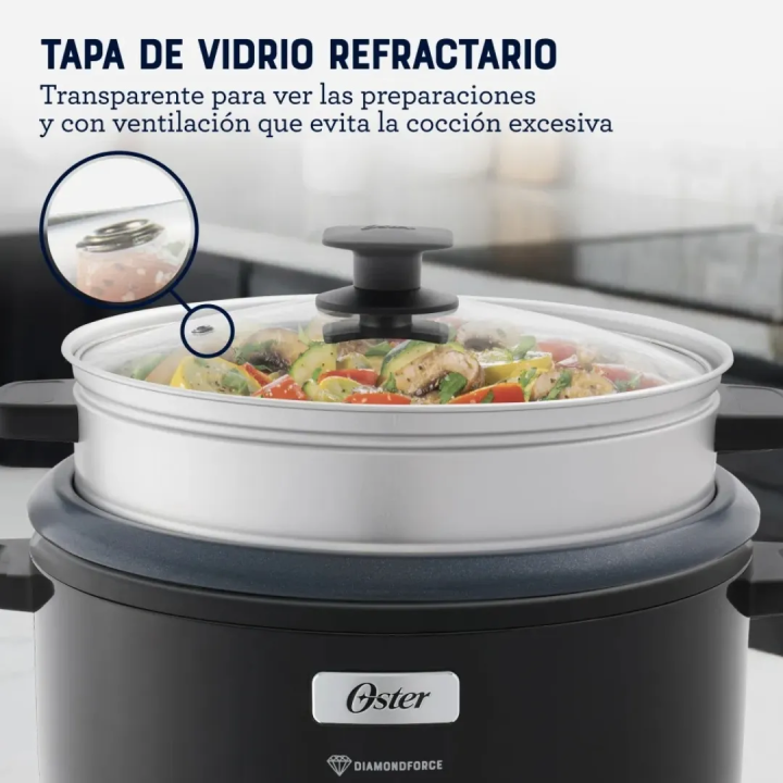 Olla Arrocera Oster 3 en 1 15 Tazas DiamondForce - jared