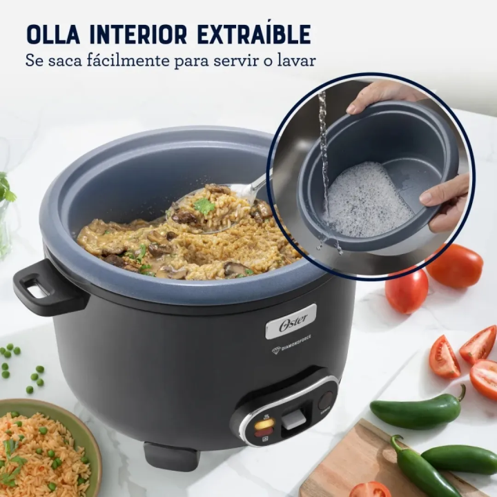 Olla Arrocera Oster 3 en 1 15 Tazas DiamondForce - jared
