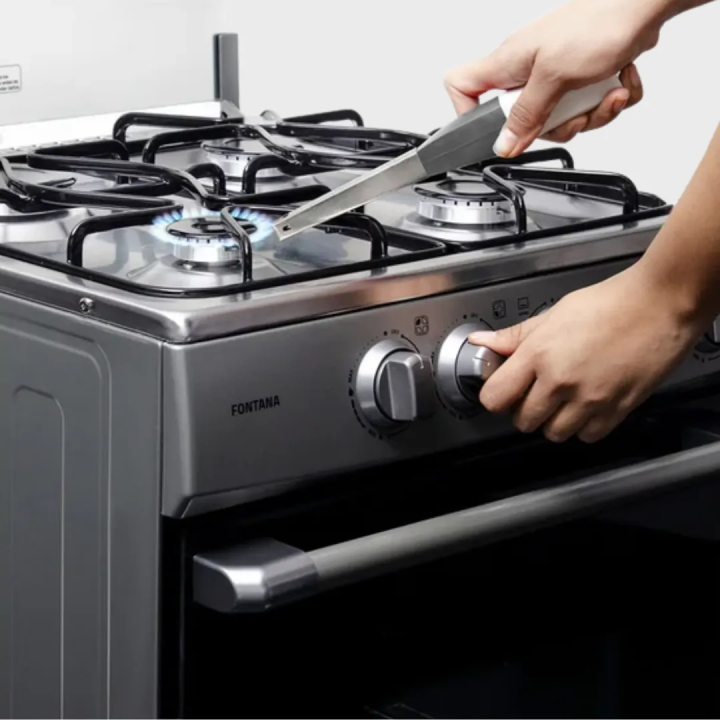 Cocina a Gas Indurama Fontana Gris de 4 Hornillas