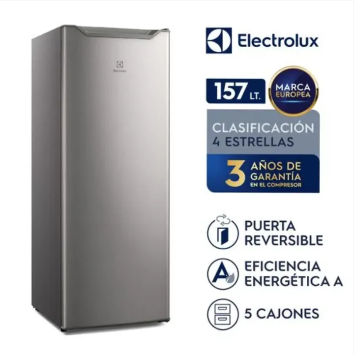 Congelador Vertical Electrolux 157L EFUY16P2HVG Plata