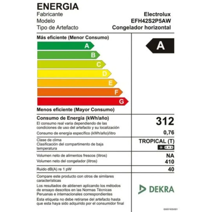 Congelador Horizontal Electrolux Inverter 410L EFH42S2P5AW
